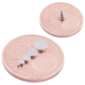 Brudazon | 25 Scheibenmagnete Disc Set 1x1 to 5x1mm | N52 Klasse Neodym Magnete