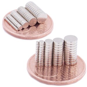 Brudazon | 75 Scheibenmagnete Disc Set 6x1 to 10x1mm | N52 Klasse Neodym Magnete