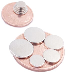 Brudazon | 25 Scheibenmagnete Disc Set 6x1 to 10x1mm | N52 Klasse Neodym Magnete