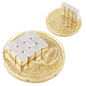 Brudazon | 70 Neodym Würfelmagnete 3×3mm |N52| Magnetwürfel Modellbau
