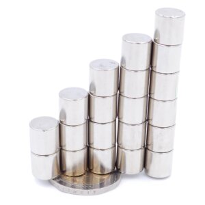 Brudazon | 3 Scheibenmagnete 10x10 mm | N52 Klasse Neodym Magnete | Modellbau