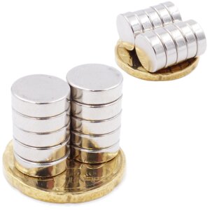 Brudazon | 15 Scheibenmagnete 10x3 mm | N52 Klasse Neodym Magnete | Modellbau