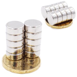 Aprilheld | 45 Scheibenmagnete 10x4 mm | N52 Klasse Neodym Magnete | Modellbau