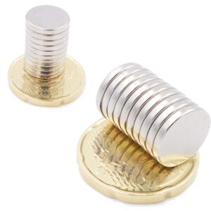 Brudazon | 50 Scheibenmagnete 12x2 mm | N52 Klasse Neodym Magnete | Modellbau