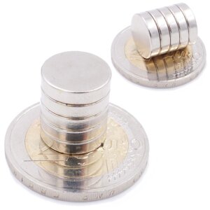 Brudazon | 15 Scheibenmagnete 12x3 mm | N52 Klasse Neodym Magnete | Modellbau