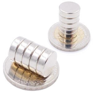 Brudazon | 15 Scheibenmagnete 12x4 mm | N52 Klasse Neodym Magnete | Modellbau