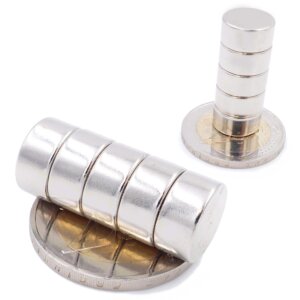 Brudazon | 15 Scheibenmagnete 12x6 mm | N52 Klasse Neodym Magnete | Modellbau