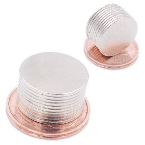Aprilheld | 15 Scheibenmagnete 15x1 mm | N52 Klasse Neodym Magnete | Modellbau