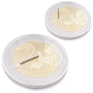 Aprilheld | 90 Scheibenmagnete 1x1 mm | N52 Klasse Neodym Magnete | Modellbau