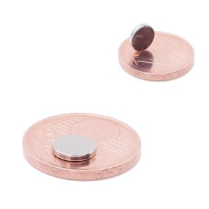 Brudazon | 100 Scheibenmagnete 6x1 mm | N52 Klasse Neodym Magnete | Modellbau