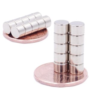Brudazon | 50 Scheibenmagnete 6x4 mm | N52 Klasse Neodym Magnete | Modellbau