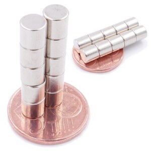 Brudazon | 35 Scheibenmagnete 6x6 mm | N52 Klasse Neodym Magnete | Modellbau