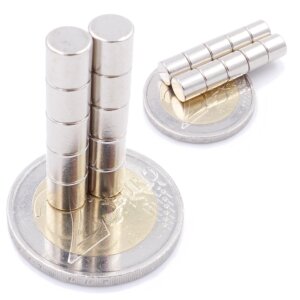 Brudazon | 40 Scheibenmagnete 6x6 mm | N52 Klasse Neodym Magnete | Modellbau