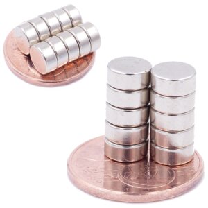 Brudazon | 40 Scheibenmagnete 7x3 nmm | N52 Klasse Neodym Magnete | Modellbau