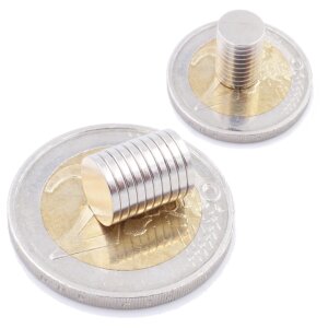 Brudazon | 25 Scheibenmagnete 8x1 mm | N52 Klasse Neodym Magnete | Modellbau
