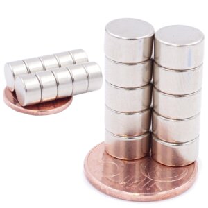 Brudazon | 20 Scheibenmagnete 9x5 mm | N52 Klasse Neodym Magnete | Modellbau